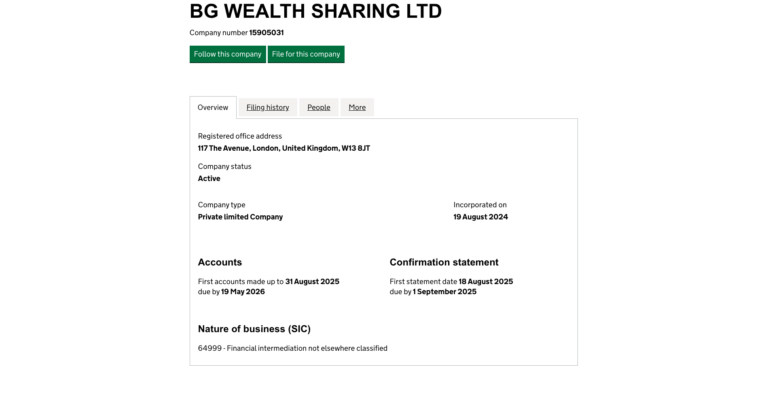 2-BG WEALTH SHARING LTD